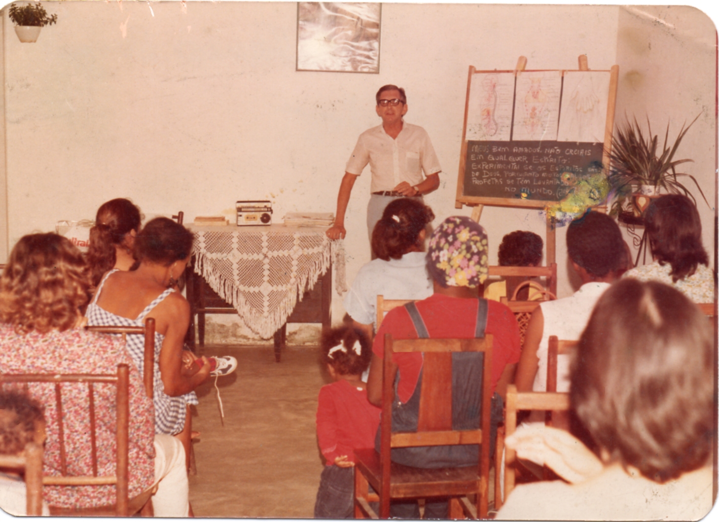 Paulo Bonani em palestra para gestantes no CEAL (Fev 1985)